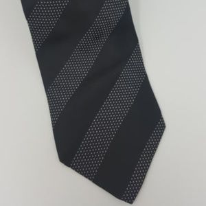 Giorgio Redaelli Classic 100% Silk Black & White Tie Business Casual Italy 🇮🇹